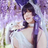 阿半今天很开心《碧蓝航线 武藏 誓约花嫁》主题写真：75张全套美图