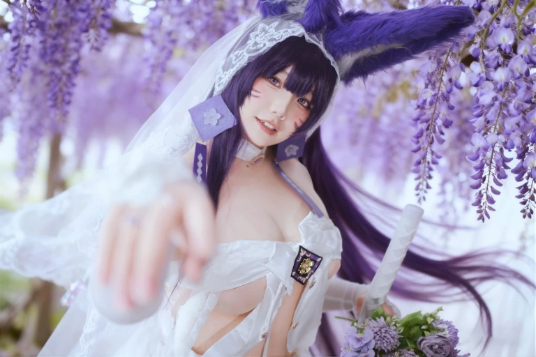 阿半今天很开心《碧蓝航线 武藏 誓约花嫁》主题写真：75张全套美图