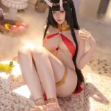 屿鱼《碧蓝航线 能代 赤纱浴影》主题写真：80张全套美图