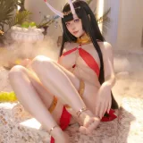 屿鱼《碧蓝航线 能代 赤纱浴影》主题写真：80张全套美图