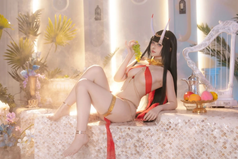 屿鱼《碧蓝航线 能代 赤纱浴影》主题写真：80张全套美图