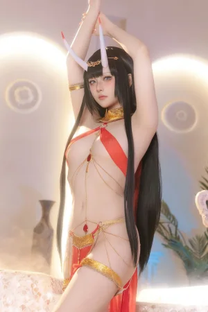 屿鱼《碧蓝航线 能代 赤纱浴影》主题写真：80张全套美图