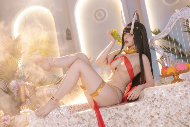 屿鱼《碧蓝航线 能代 赤纱浴影》主题写真：80张全套美图
