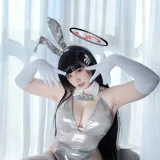 阿半今天很开心《蔚蓝档案 调月莉音 银色长裙》主题写真：102张全套美图，含3个视频