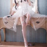 阿包也是兔娘《明日方舟 伊内斯芭蕾》主题写真：25张全套美图