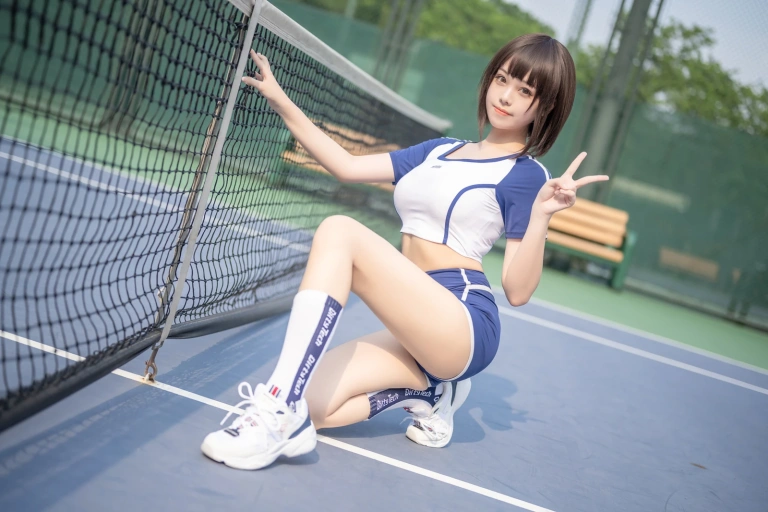 蜜汁猫裘《体操服》主题写真：50张全套美图