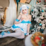 瓜希酱《碧蓝航线 小天鹅 女仆》主题写真：22张全套美图