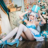 瓜希酱《碧蓝航线 小天鹅 女仆》主题写真：22张全套美图