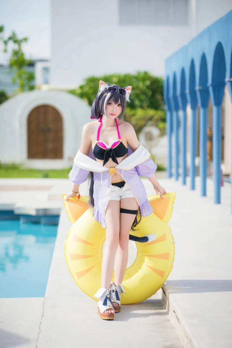 瓜希酱《公主连结 凯露夏日》主题写真：21张全套美图