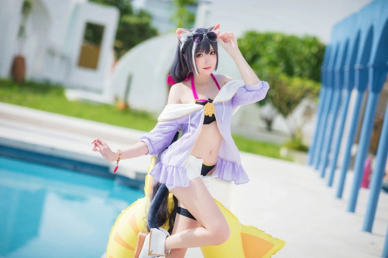 瓜希酱《公主连结 凯露夏日》主题写真：21张全套美图