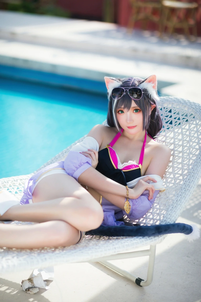 瓜希酱《公主连结 凯露夏日》主题写真：21张全套美图