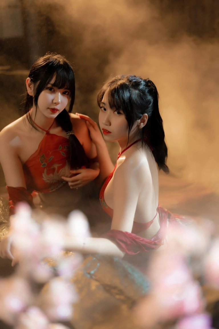 不呆猫&Tina很妖孽呀《古风双人》主题写真：16张全套美图