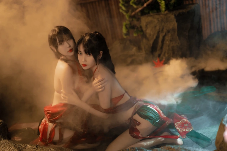 不呆猫&Tina很妖孽呀《古风双人》主题写真：16张全套美图