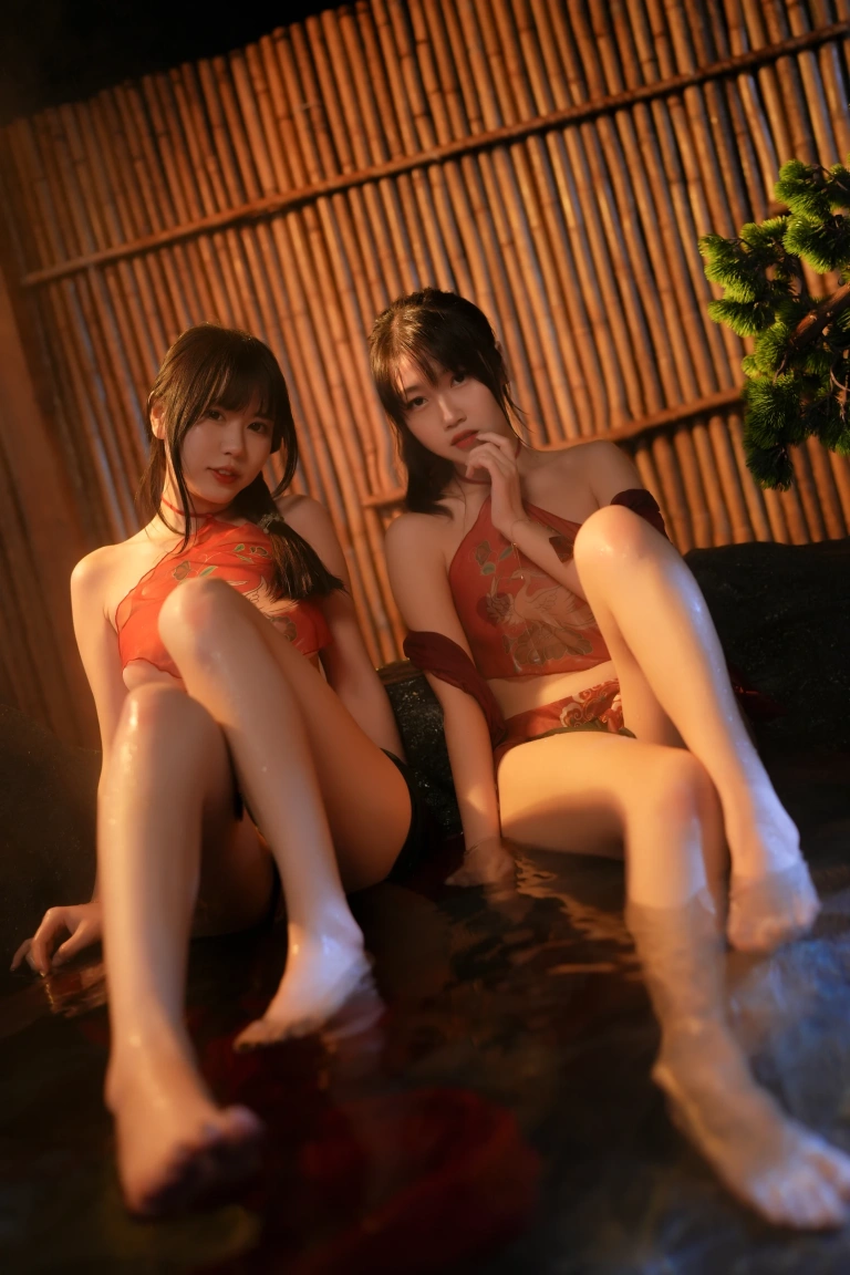 不呆猫&Tina很妖孽呀《古风双人》主题写真：16张全套美图