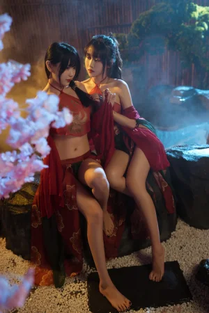 不呆猫&Tina很妖孽呀《古风双人》主题写真：16张全套美图