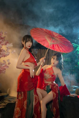 不呆猫&Tina很妖孽呀《古风双人》主题写真：16张全套美图