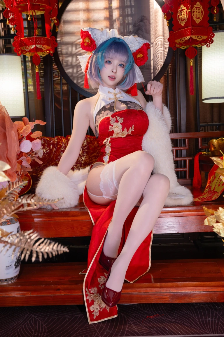 清水由乃《柴郡新春旗袍》主题写真：71张全套美图，含1个视频