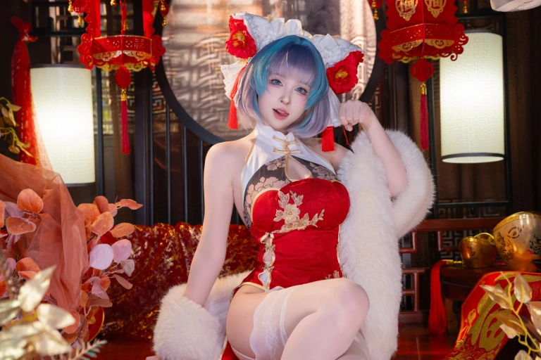 清水由乃《柴郡新春旗袍》主题写真：71张全套美图，含1个视频
