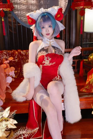 清水由乃《柴郡新春旗袍》主题写真：71张全套美图，含1个视频