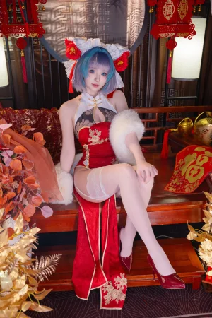 清水由乃《柴郡新春旗袍》主题写真：71张全套美图，含1个视频