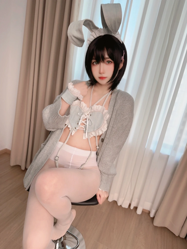 布丁大法《牛仔硬糖兔》主题写真：99张全套美图，含5个视频