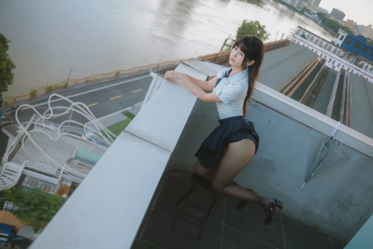 不呆猫《JK学妹户外》主题写真：59张全套美图
