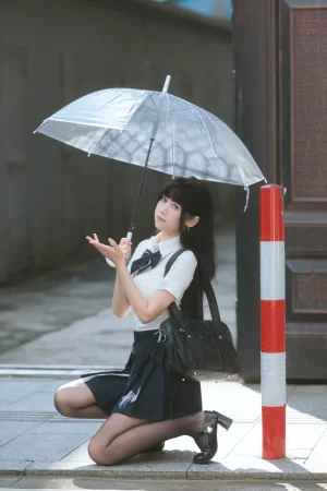 不呆猫《JK学妹户外》主题写真：59张全套美图