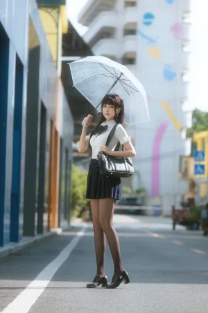不呆猫《JK学妹户外》主题写真：59张全套美图