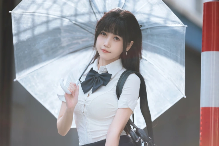 不呆猫《JK学妹户外》主题写真：59张全套美图