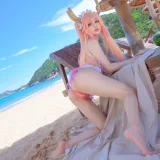 阿包也是兔娘《10月舰长图 龙女仆泳装》主题写真：23张全套美图