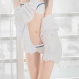 桜桃喵《桜桃未熟1 白衬衫双马尾》主题写真：47张全套美图