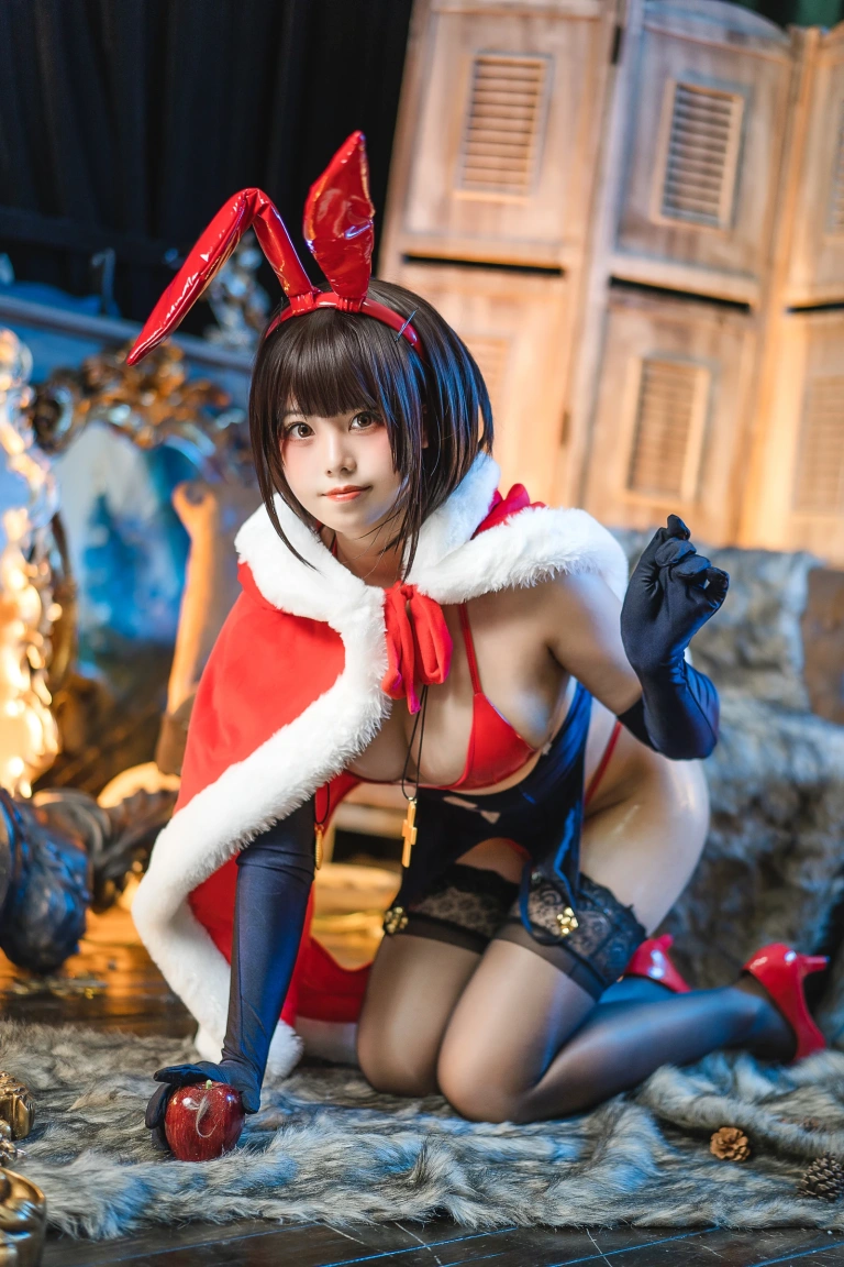 蜜汁猫裘《魔太郎圣诞》主题写真：51张全套美图