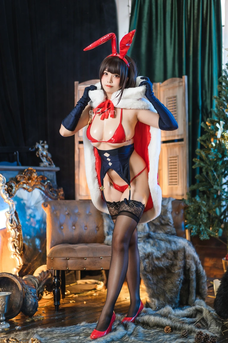 蜜汁猫裘《魔太郎圣诞》主题写真：51张全套美图