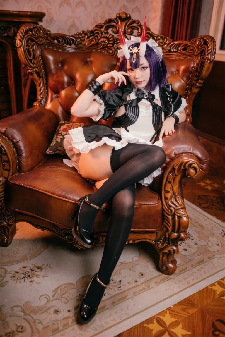 花铃《酒吞童子女仆》主题写真：61张全套美图