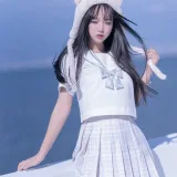 过期米线线喵《天台JK》主题写真：58张全套美图