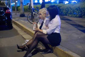 皮皮奶&穆零Mu0《百合OL》主题写真：51张全套美图