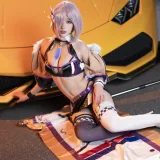 周叽是可爱兔兔《玛修赛车》主题写真：21张全套美图