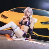 周叽是可爱兔兔《玛修赛车》主题写真：21张全套美图