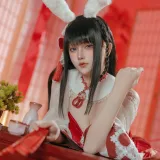 屿鱼《碧蓝航线 大山·祈愿的巫女兔》主题写真：58张全套美图