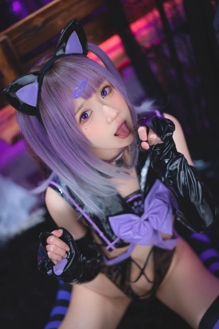 阿包也是兔娘《黑猫猫》主题写真：44张全套美图