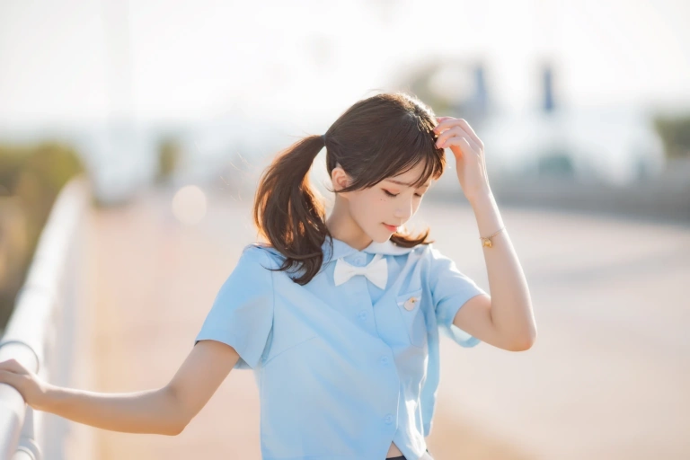 桜桃喵《蔚蓝》主题写真：33张全套美图