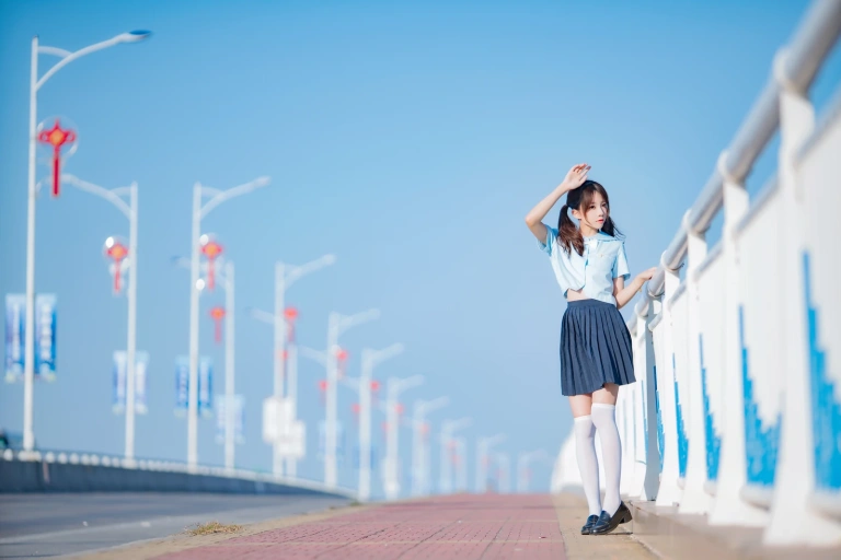 桜桃喵《蔚蓝》主题写真：33张全套美图