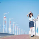 桜桃喵《蔚蓝》主题写真：33张全套美图