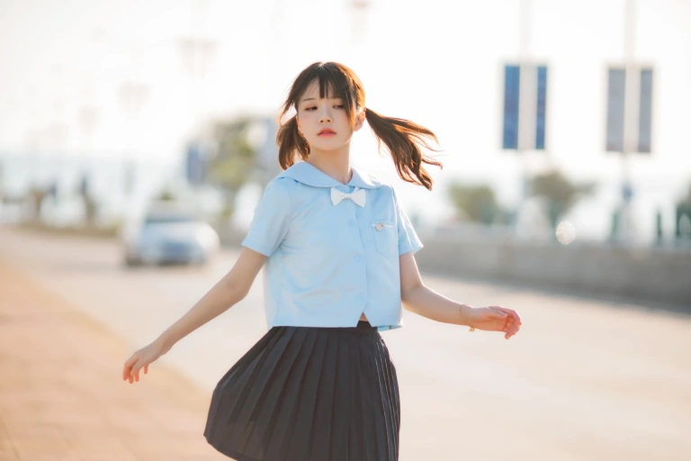 桜桃喵《蔚蓝》主题写真：33张全套美图