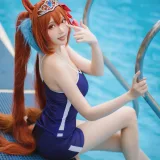 瓜希酱《赛马娘大和赤骥》主题写真：30张全套美图