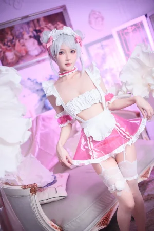 阿包也是兔娘《七夕粉粉女仆》主题写真：49张全套美图