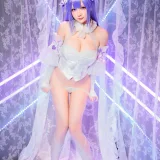 星之迟迟《《纯白と漆黑》 独角兽》主题写真：24张全套美图