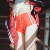 桜桃喵《桜桃未熟2 红色体操服》主题写真：44张全套美图