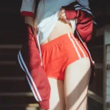 桜桃喵《桜桃未熟2 红色体操服》主题写真：44张全套美图
