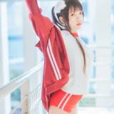 桜桃喵《桜桃未熟2 红色体操服》主题写真：44张全套美图